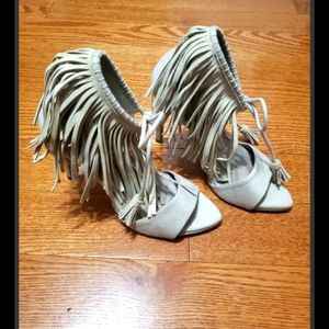 ZARA FRINGE HIGH HEEL SANDALS SHOES SIZE 38. Condition is new w/o box